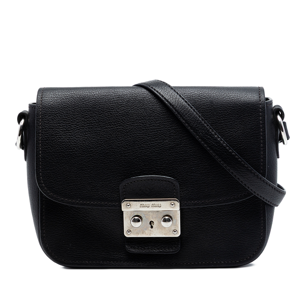 Pre-Loved Miu Miu Goatskin Madras Crossbody